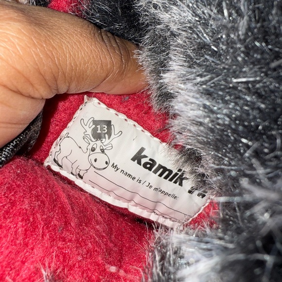 Kamik Black Kids Snow Boots Little Girl’s Size 13 - Picture 7 of 13